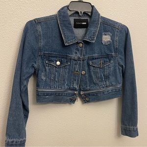 cropped jean jacket